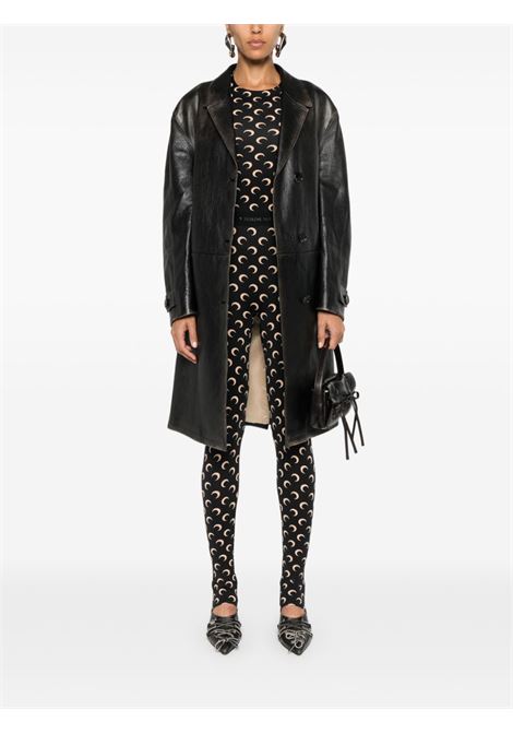 moon printed jearsey top woman black MARINE SERRE | WTS006A CJER0001IT99